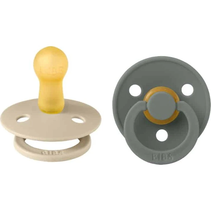 BIBS Colour 2-pak Str. 2 Vanilla/Pine