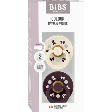 Bibs Studio Line Rund Sut 2-pak Str. 2 (6+ mdr) - Naturgummi
