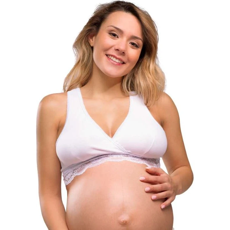 Carriwell Økologisk Crossover Blonde Amme-BH – Hvid