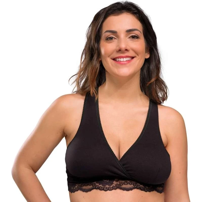 Carriwell Økologisk Crossover Amme-BH i Blonde - Sort