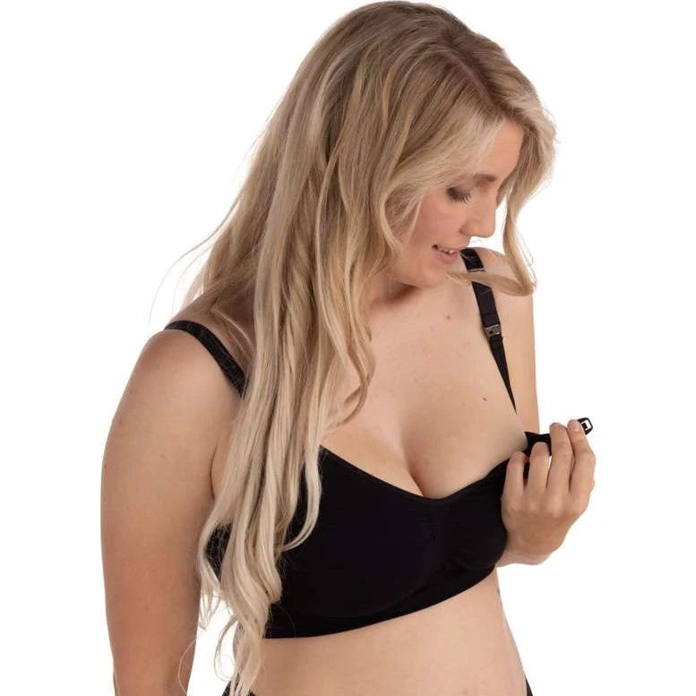 Carriwell New Mum Sømløs Amme-BH - Sort (XL)