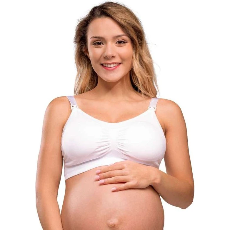Carriwell Sømløs Amme-BH med Indlæg (Hvid)