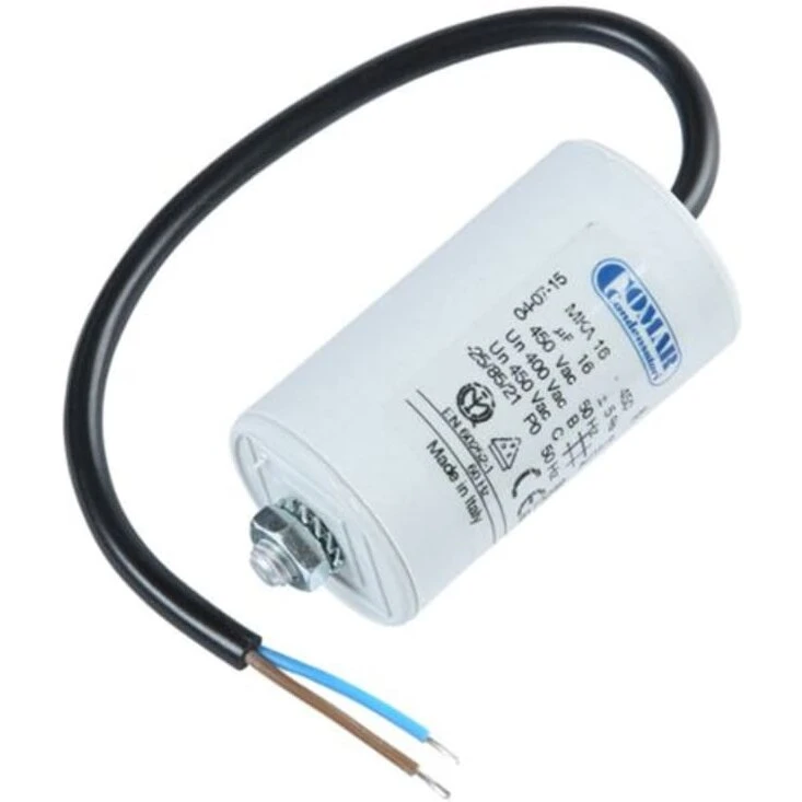 Italfarad RPC245010K-P 450V 10µF, M8 bolt, 250 mm kabel
