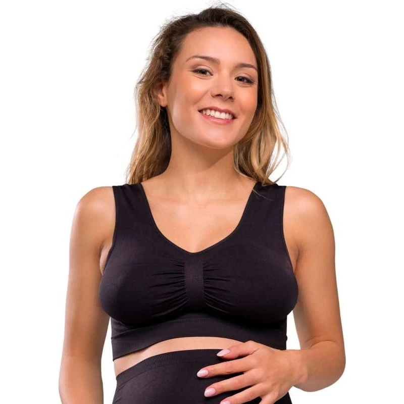Carriwell Sømløs Graviditets-BH – Sort