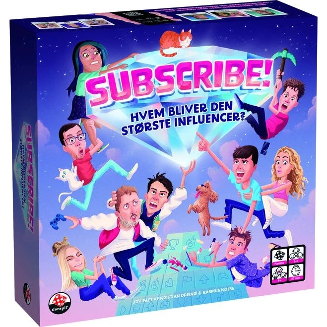 SUBSCRIBE! - YouTuber brætspil med app (2-4 spillere)