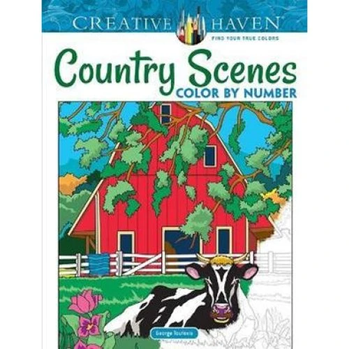 Creative Haven Country Scenes Color by Number - George Toufexis