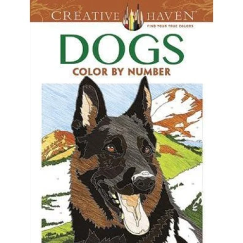 Creative Haven Dogs Color by Number Coloring Book