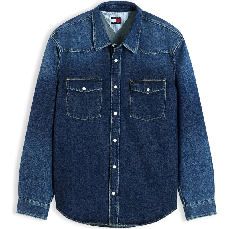 Tommy Jeans Blue Denim Western Shirt DJ8057