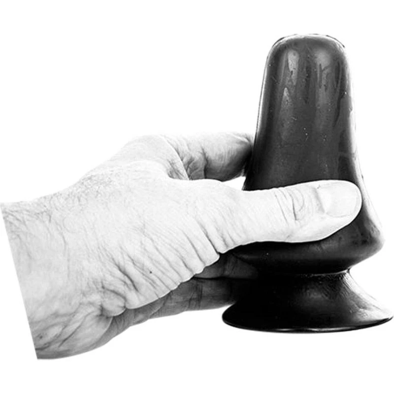 All Black 39 - Stor Butt Plug i sort vinylgummi