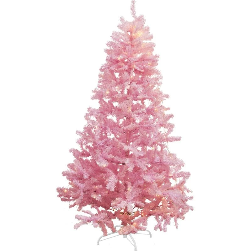 Sirius Pinky kunstigt juletræ med lys, 210 cm, lyserød