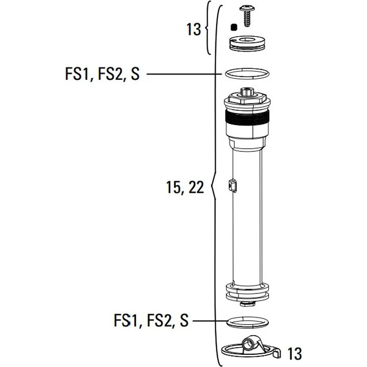RockShox TurnKey dæmperenhed til remote (17 mm kabeltræk)