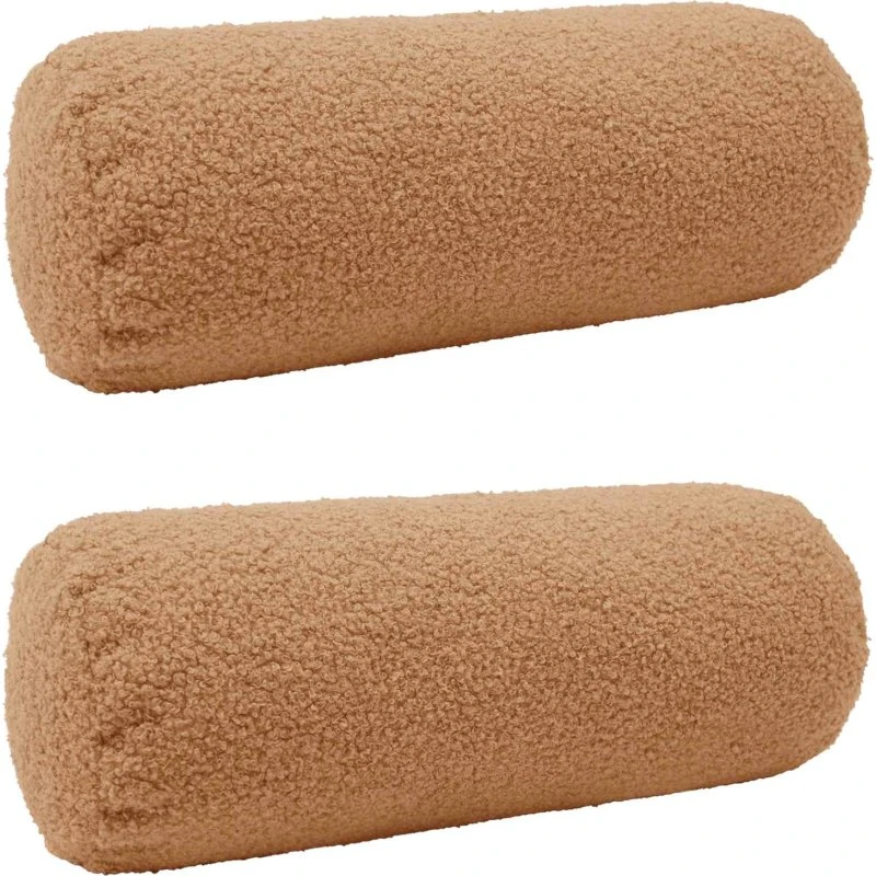 vidaXL HEERLEN Pudebetræk 2 stk. Beige Bouclé 15 x 40 cm