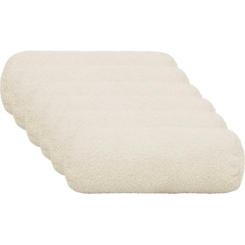 vidaXL HEERLEN Pudebetræk 6 stk. Cremefarvet Bouclé 15x40 cm