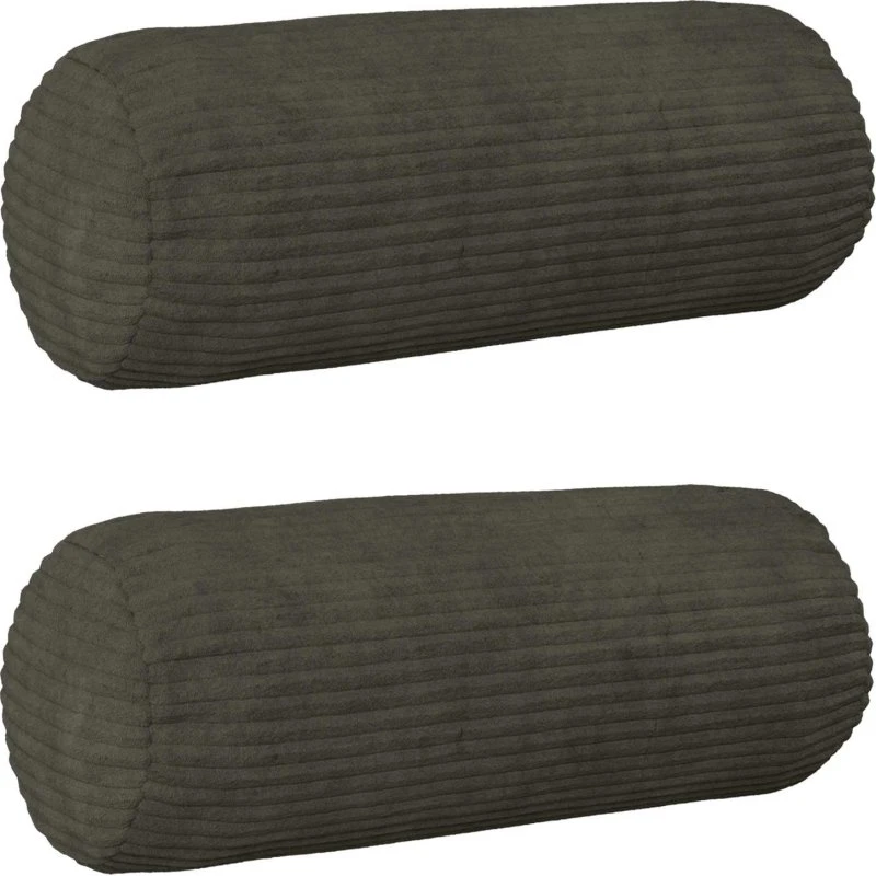 vidaXL HEERLEN Pudebetræk 2 stk. Antracit Cordfløjl 15x40 cm