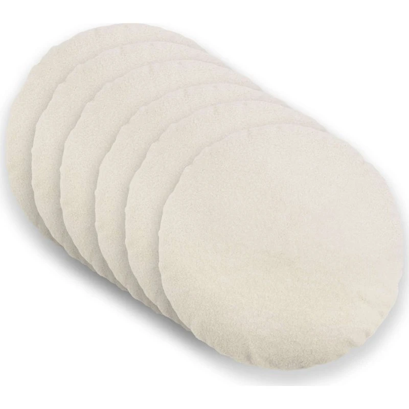 vidaXL HEERLEN Pudebetræk 6 stk. Cremefarvet Bouclé Ø 30 cm
