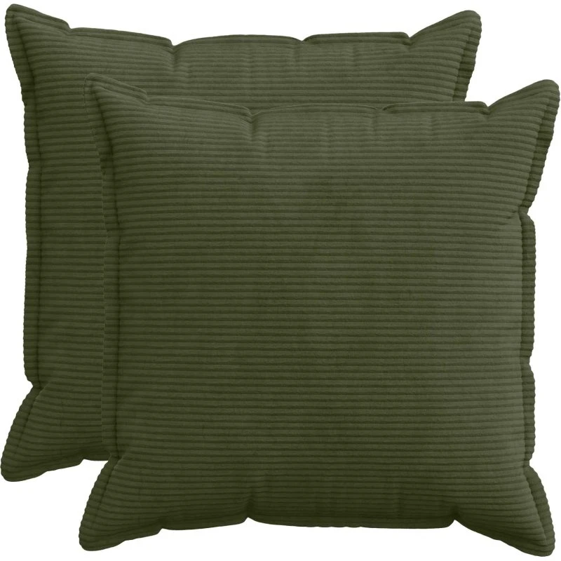 vidaXL HOUTEN Pudebetræk 2 stk. Grøn Cordfløjl 70x70 cm