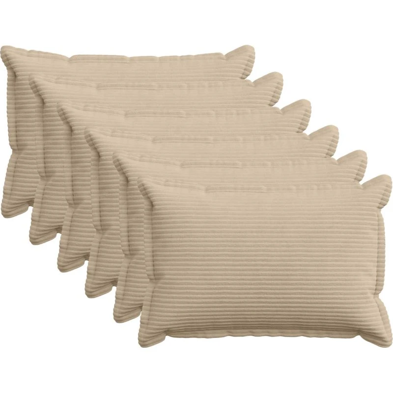 vidaXL HOUTEN Pudebetræk 6 stk. Gråbrun Cordfløjl 50x75 cm