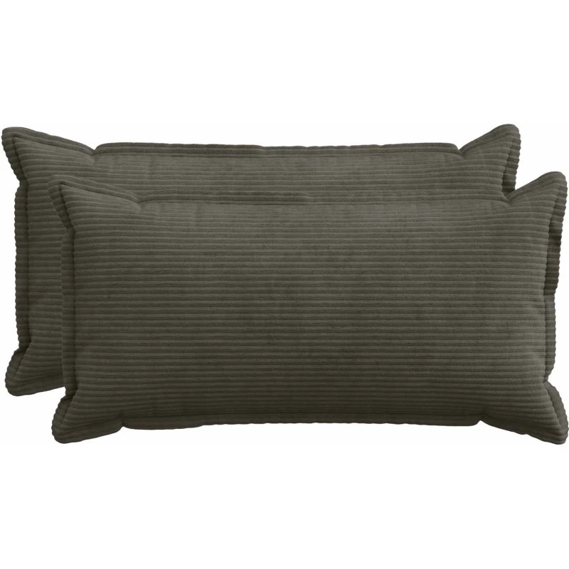 vidaXL HOUTEN Pudebetræk 2 stk. Antracit Cordfløjl 40x80 cm