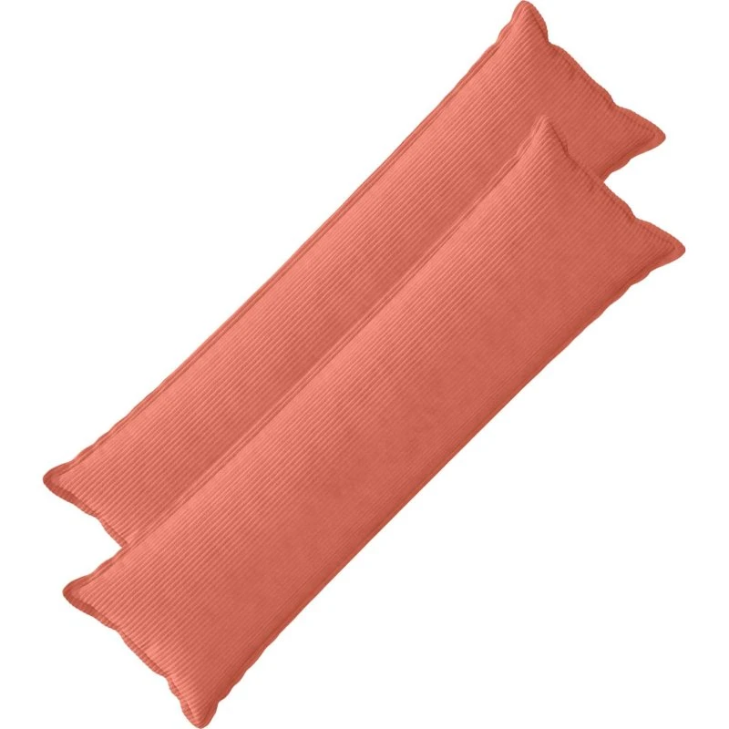 vidaXL HOUTEN Pudebetræk 2 stk. Rød Orange Cordfløjl 40x145 cm