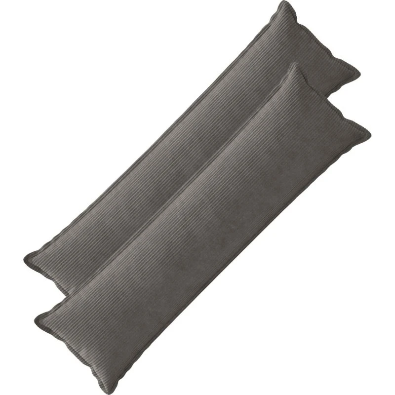 vidaXL HOUTEN Pudebetræk 2 stk. Mørkegrå Cordfløjl 40x145 cm