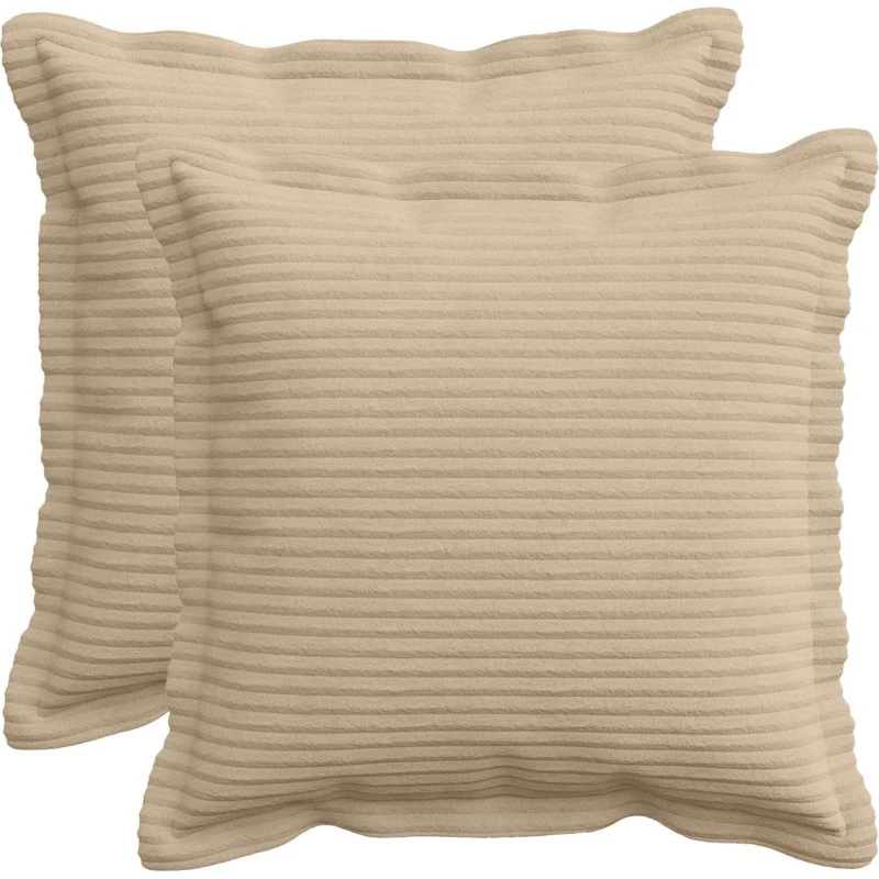 vidaXL HOUTEN Pudebetræk 2 stk. Gråbrun Cordfløjl 35x35 cm