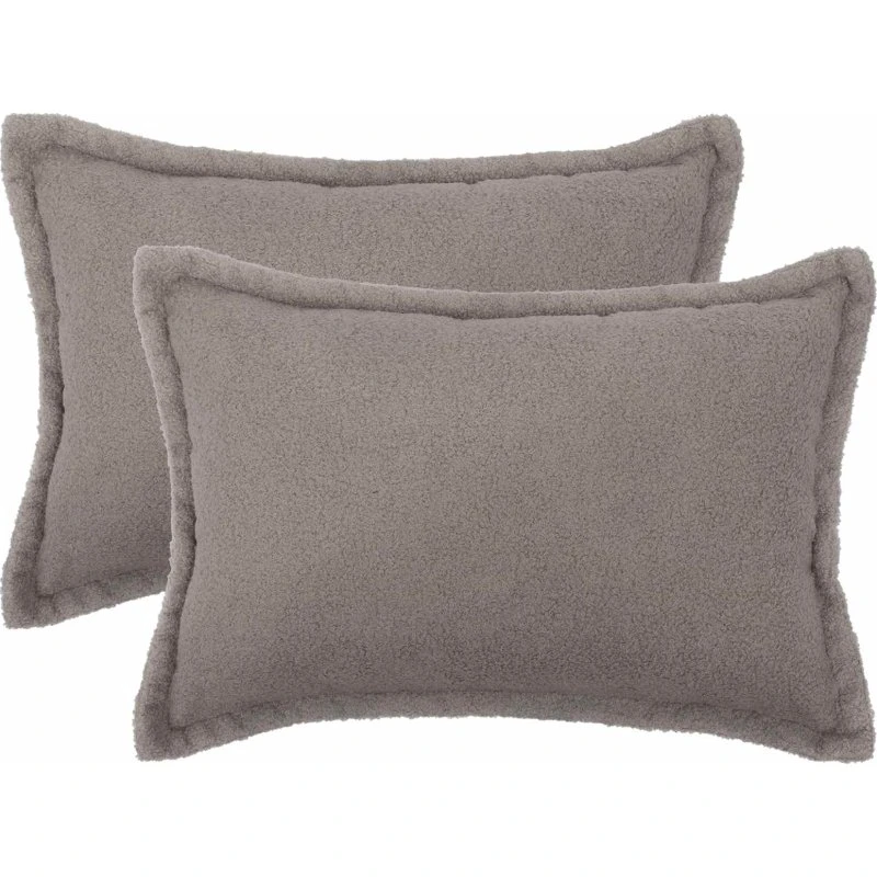 vidaXL HOUTEN Pudebetræk 2 stk. Lysegrå Bouclé 30x50 cm