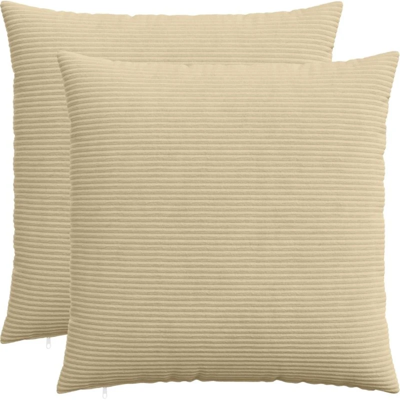vidaXL HEERLEN Pudebetræk 2 stk. Grøn Grå Cordfløjl 70x70 cm