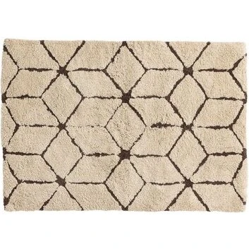 Petrus tæppe 60x90 cm - Mørkebrun/Ivory