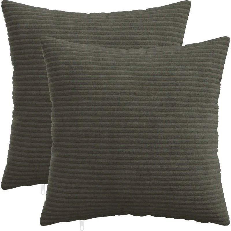 vidaXL HEERLEN Pudebetræk 2 stk. Antracit Cordfløjl 40x40 cm