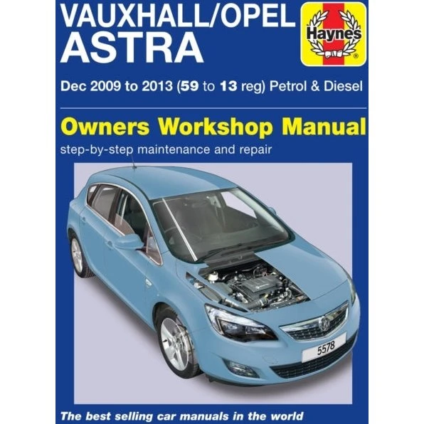 Haynes Reparationsvejledning til Vauxhall/Opel Astra (2009-2013)