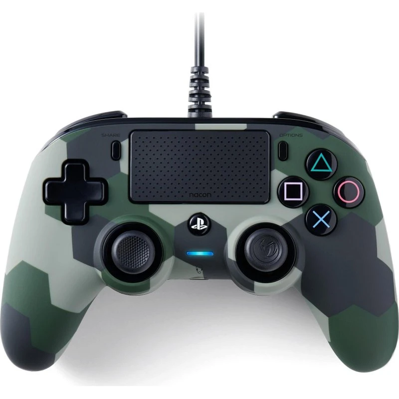 NACON Wired Compact Gamepad – Grøn Camo (PC & PS4)