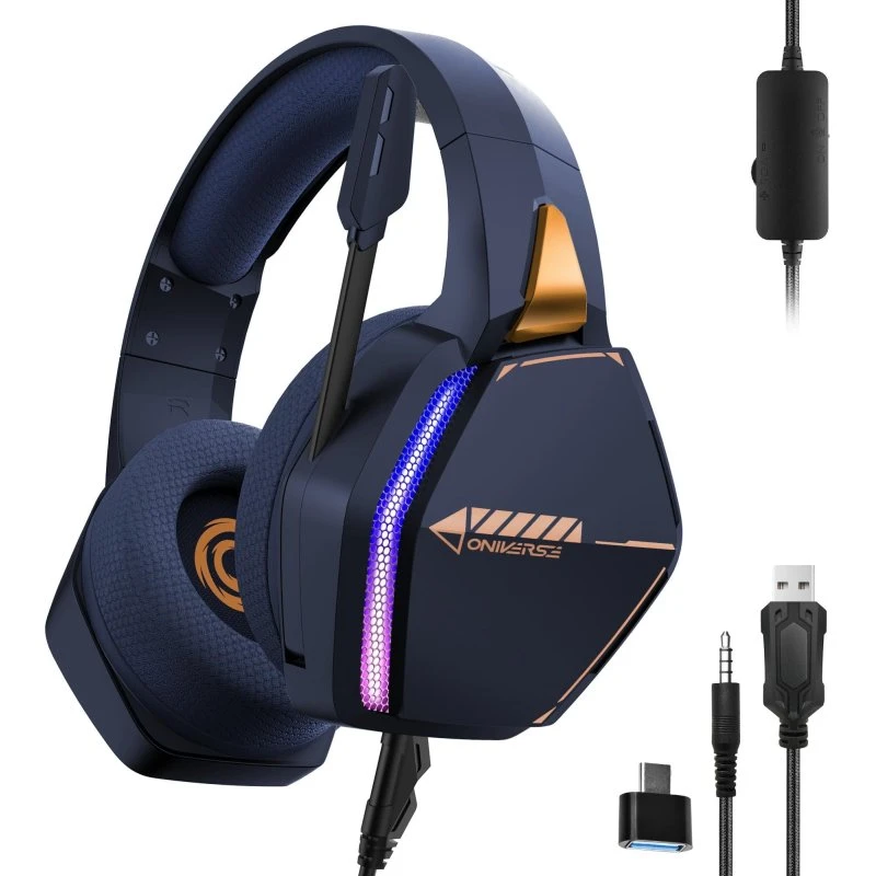 Oniverse Nebula Gaming Headset – Ledningsført USB, Blå
