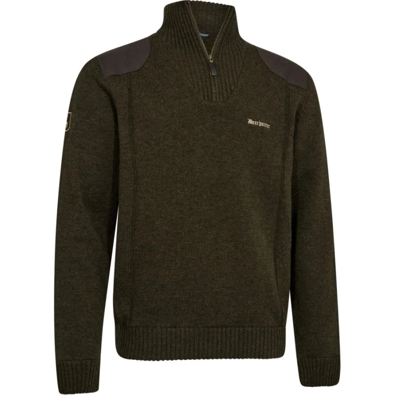 Deerhunter Finley ½-zip Strik Herre - Woodland Melange - XXXXL