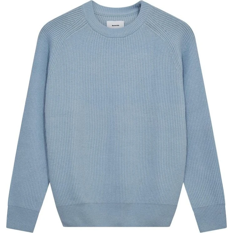 Resteröds Mick Pullover - Blå uldstrik