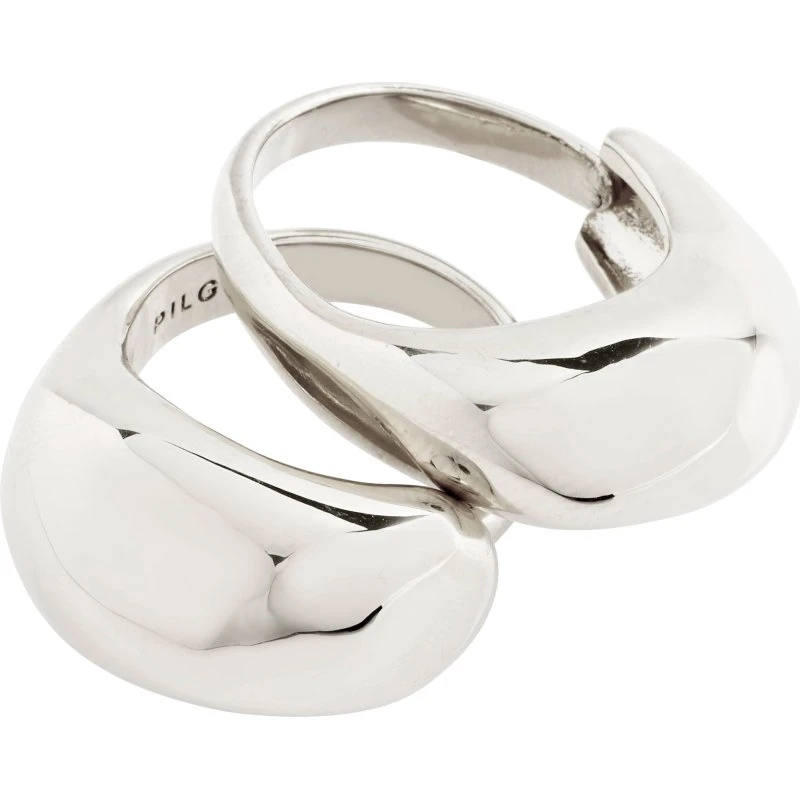 Pilgrim Harrison Rings 2-in-1 Set - Sølvbelagte & Justerbare