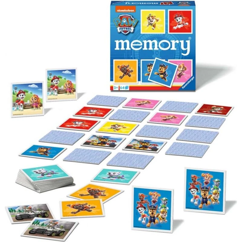 Ravensburger Paw Patrol Memory spil – 72 kort