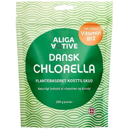 Aliga Aqtive Dansk Chlorella Pulver, 200 g
