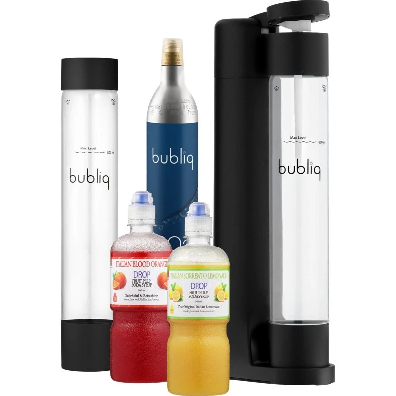 Bubliq Sodavandsmaskine Value Pack, 800 ml, Matsort