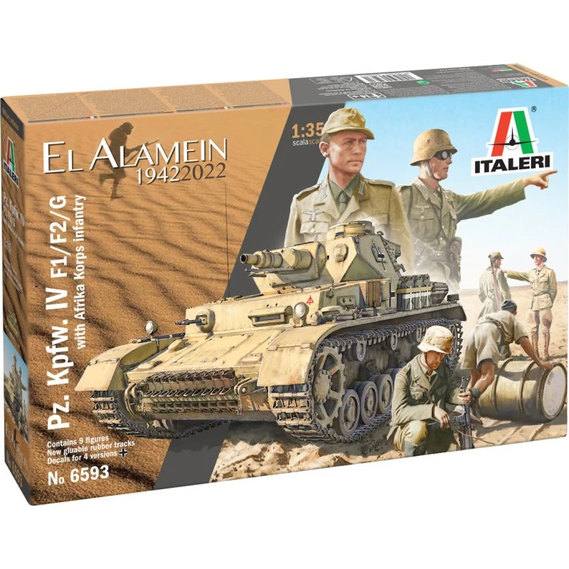 Italeri Pz. IV F1F2G Modeltank med Afrika Korps - 1:35