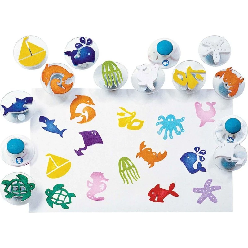 Colorations Easy Grip Sea Life Stempler - 14 stk.