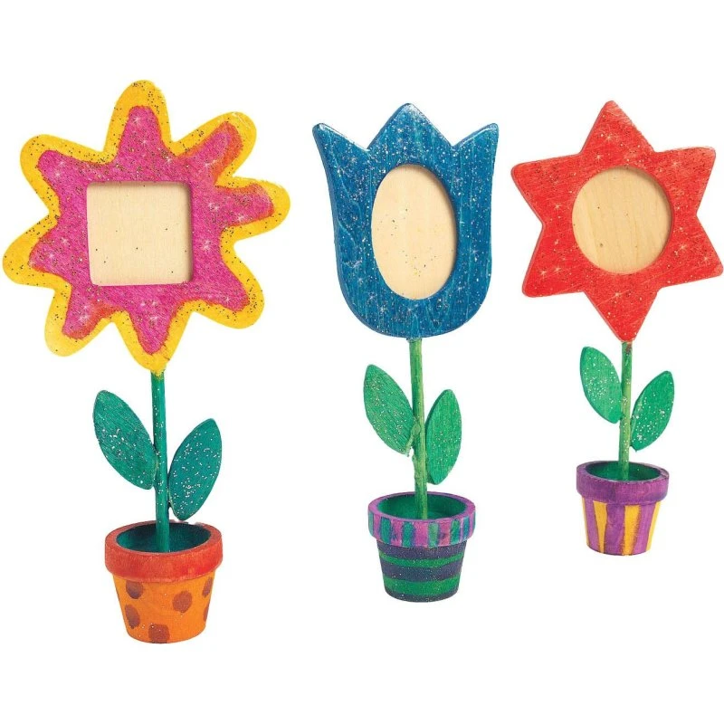 Colorations Wooden Flower Pot Billedramme - 16,5 cm (12 stk.)