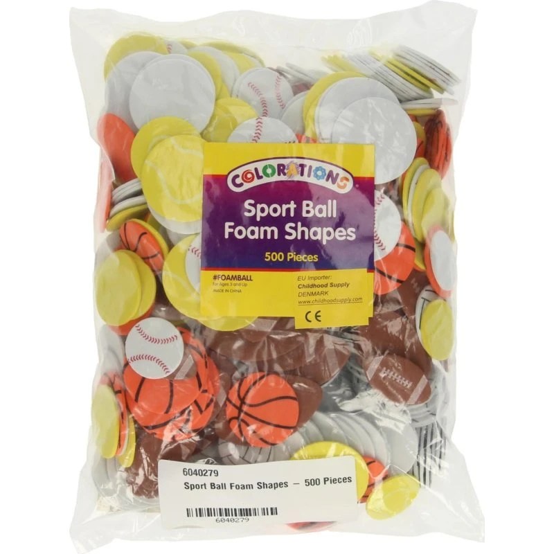 Colorations Sports Balls Foam Shapes - 500 stk.