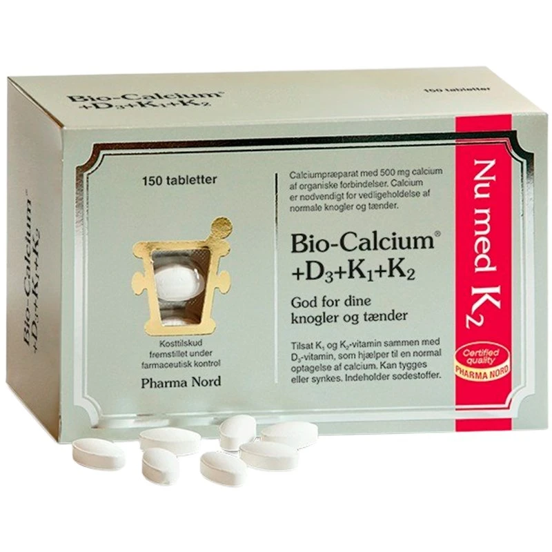 Pharma Nord Bio-Calcium+D3+K1+K2 - 150 tabletter