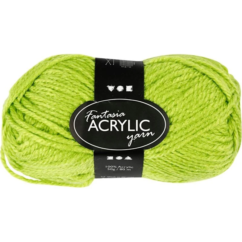 Fantasia Akrylgarn, Lys Grøn, 80 m, 50 g