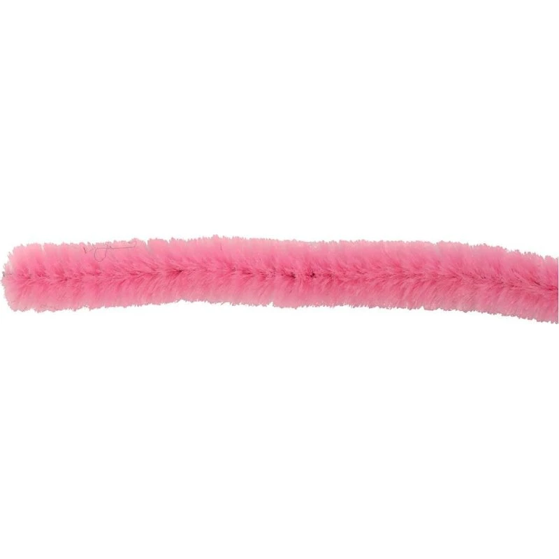 Chenille Piberensere Pink 15 mm - 15 stk.