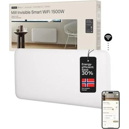Mill Invisible Smart WiFi PA1500WIFI4 Panelovn 1500W - Hvid
