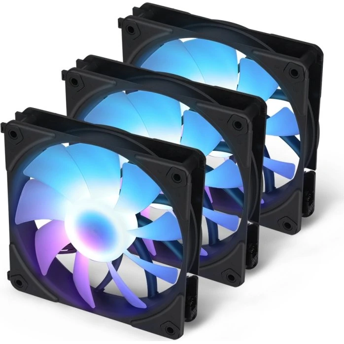 Blackstorm Luna UF120 ARGB PWM Blæserpakke, 120mm, 3 stk.
