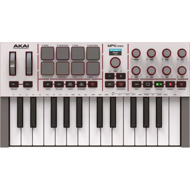 Akai MPK Mini MK4 MIDI-keyboard - Hvid/Grå