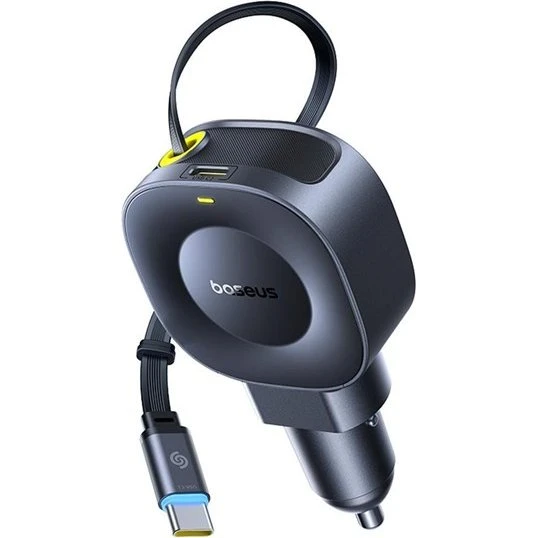 Baseus PrimeTrip VR2 Biloplader med USB-C kabel - Sort