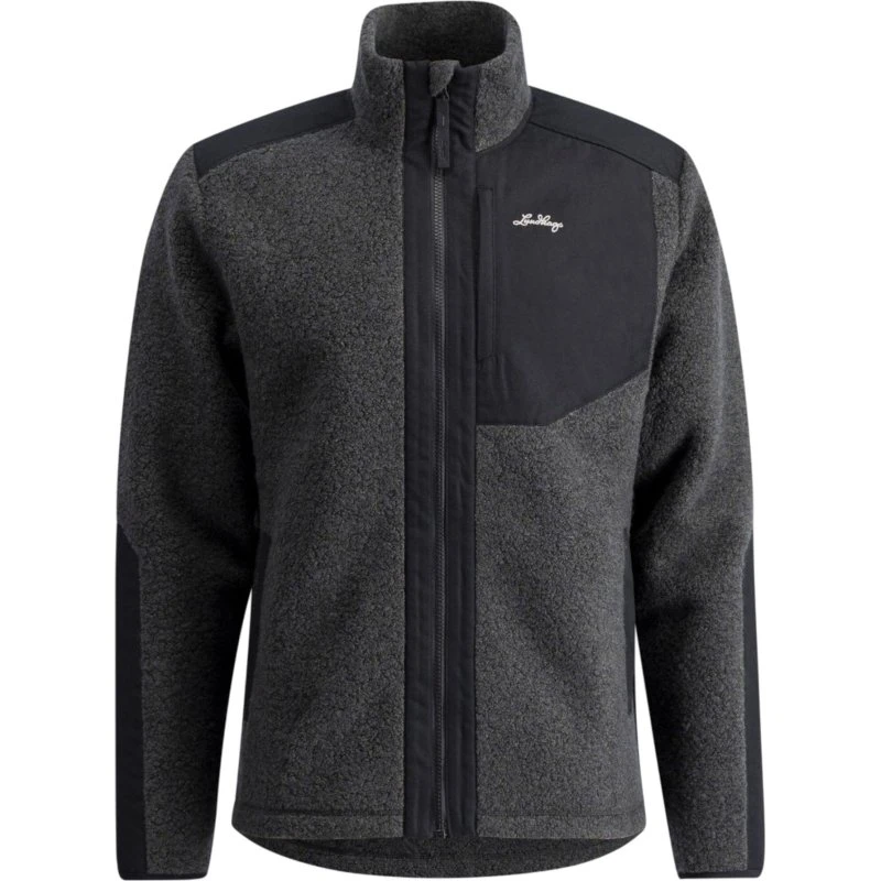 Lundhags Saruk Wool Pile Mid Full Zip M - Charcoal - Grå